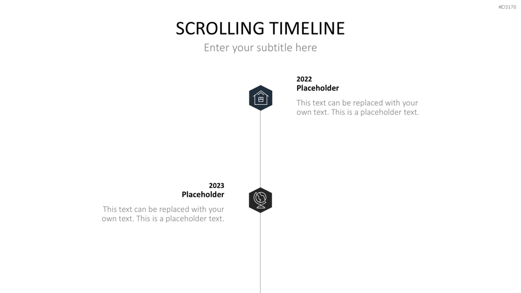 Scrolling Timeline PowerPoint-Vorlage