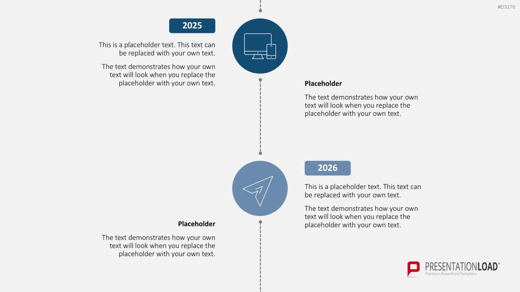 Scrolling Timeline PowerPoint-Vorlage