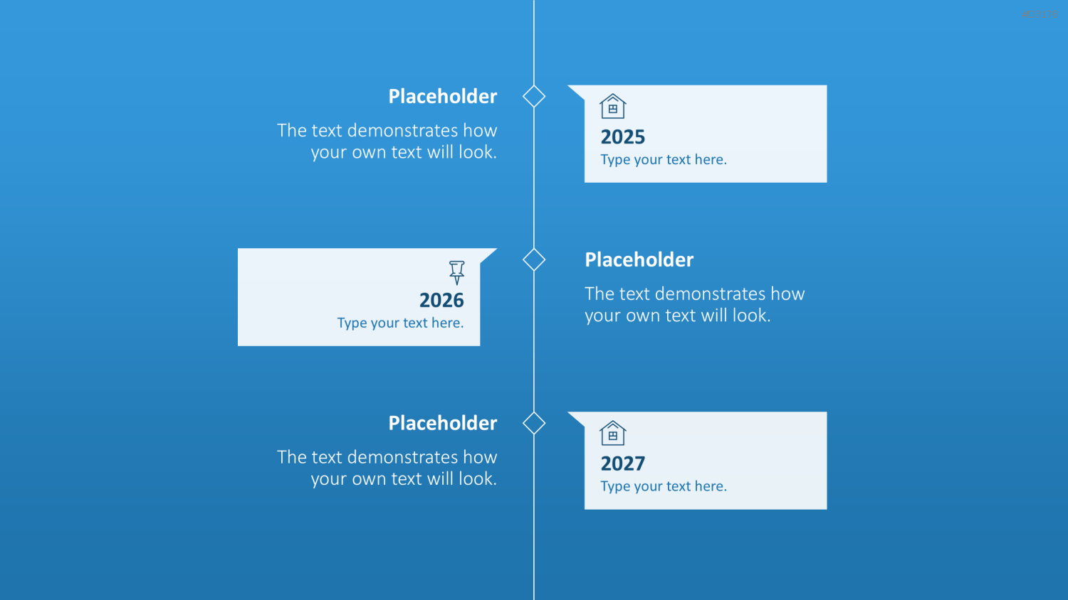 Scrolling Timeline PowerPoint-Vorlage