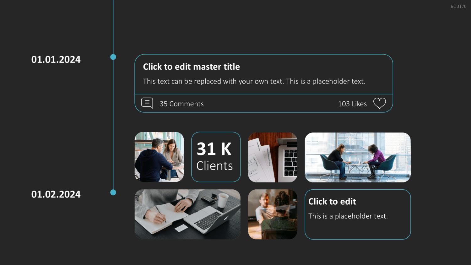 Scrolling Timeline PowerPoint-Vorlage
