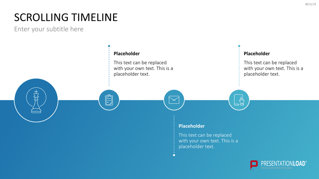 Scrolling Timeline PowerPoint-Vorlage