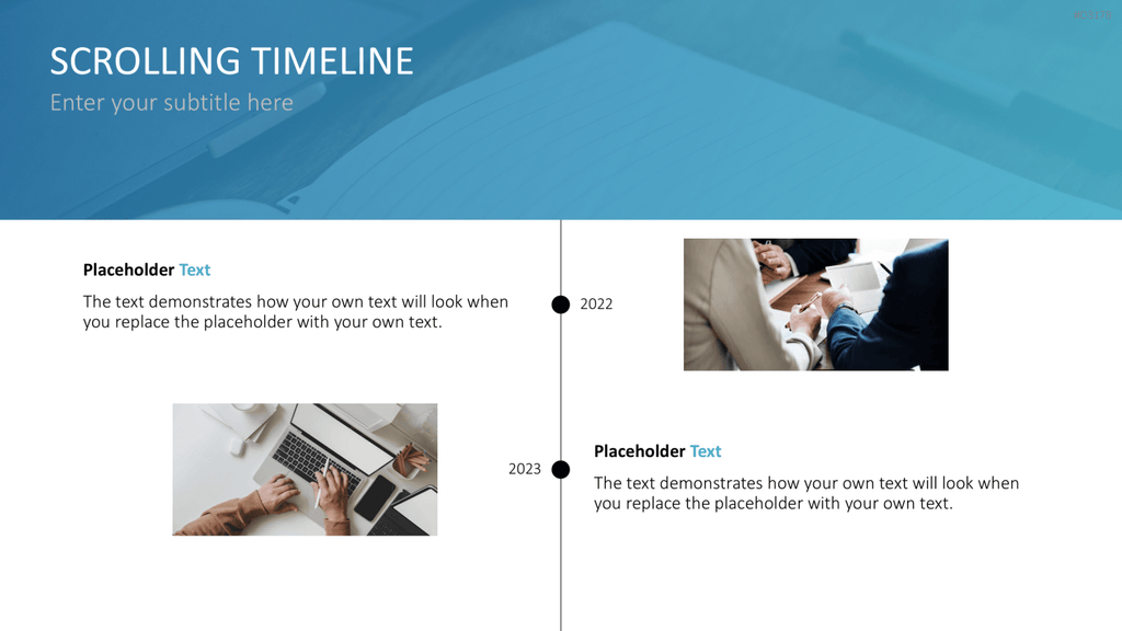Scrolling Timeline PowerPoint-Vorlage