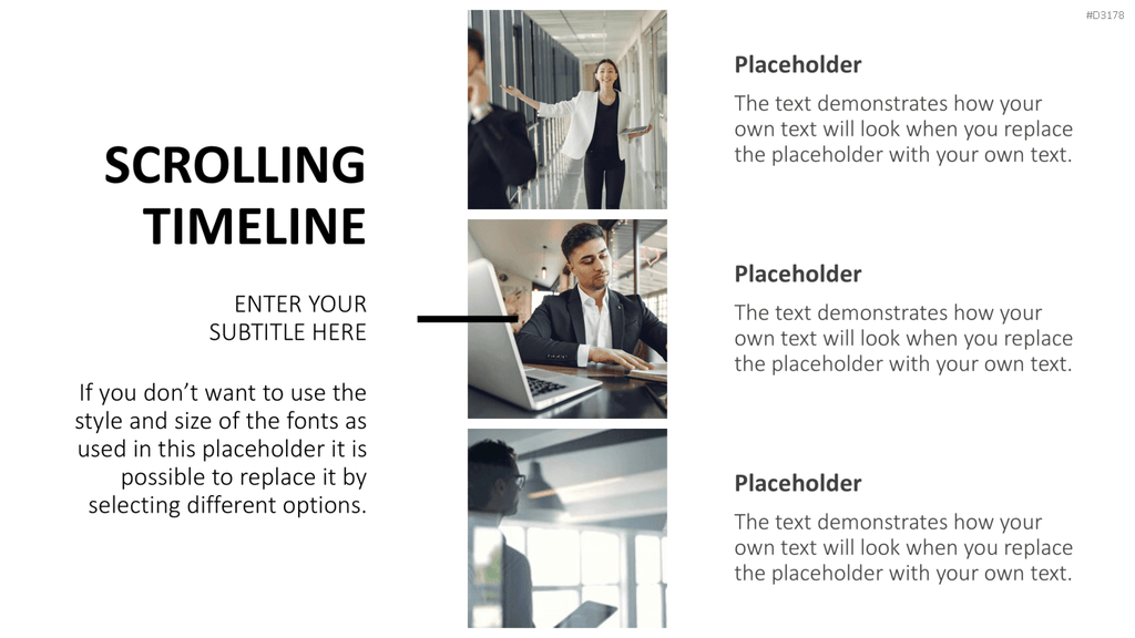 Scrolling Timeline PowerPoint-Vorlage