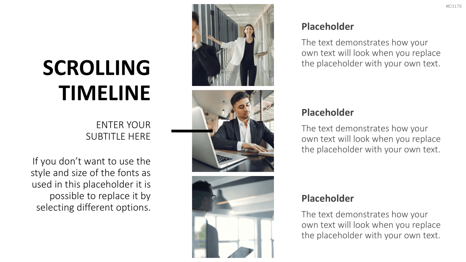 Scrolling Timeline PowerPoint-Vorlage