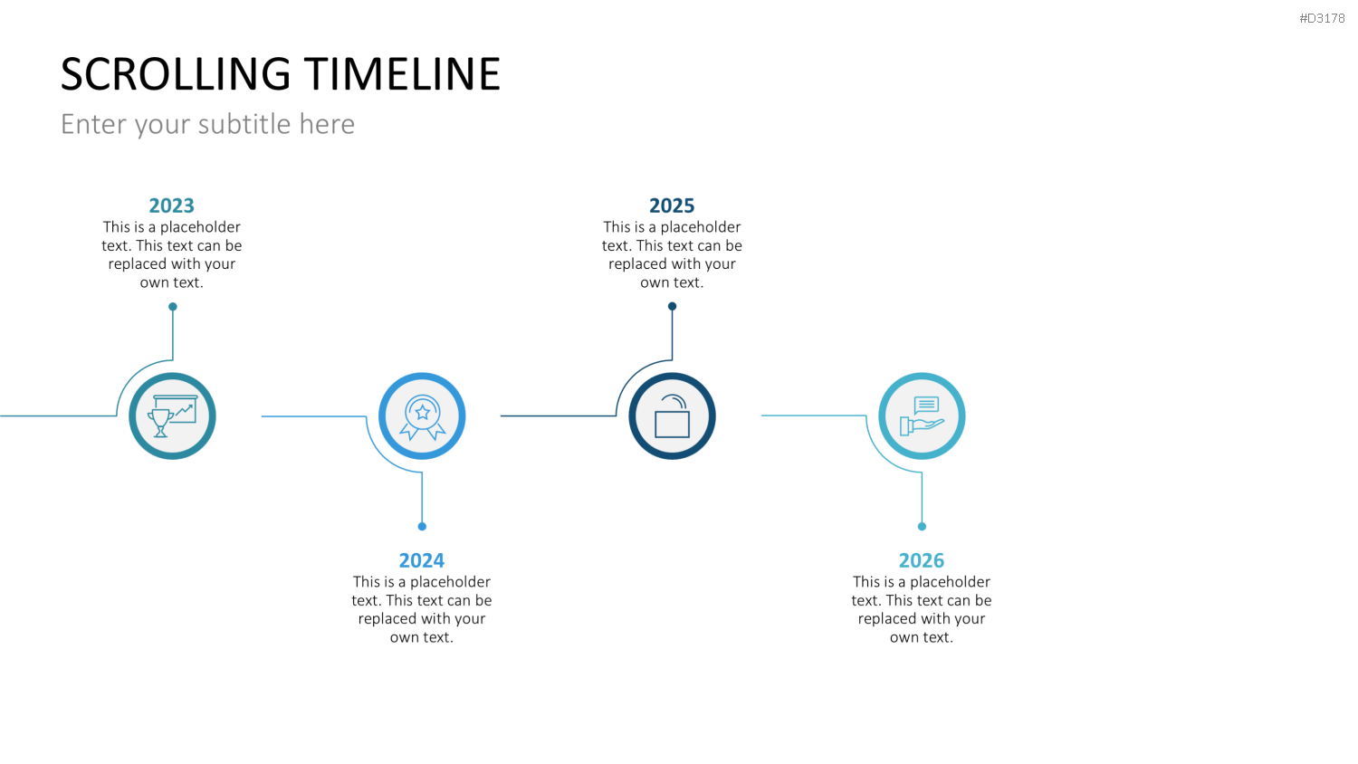 Scrolling Timeline PowerPoint-Vorlage