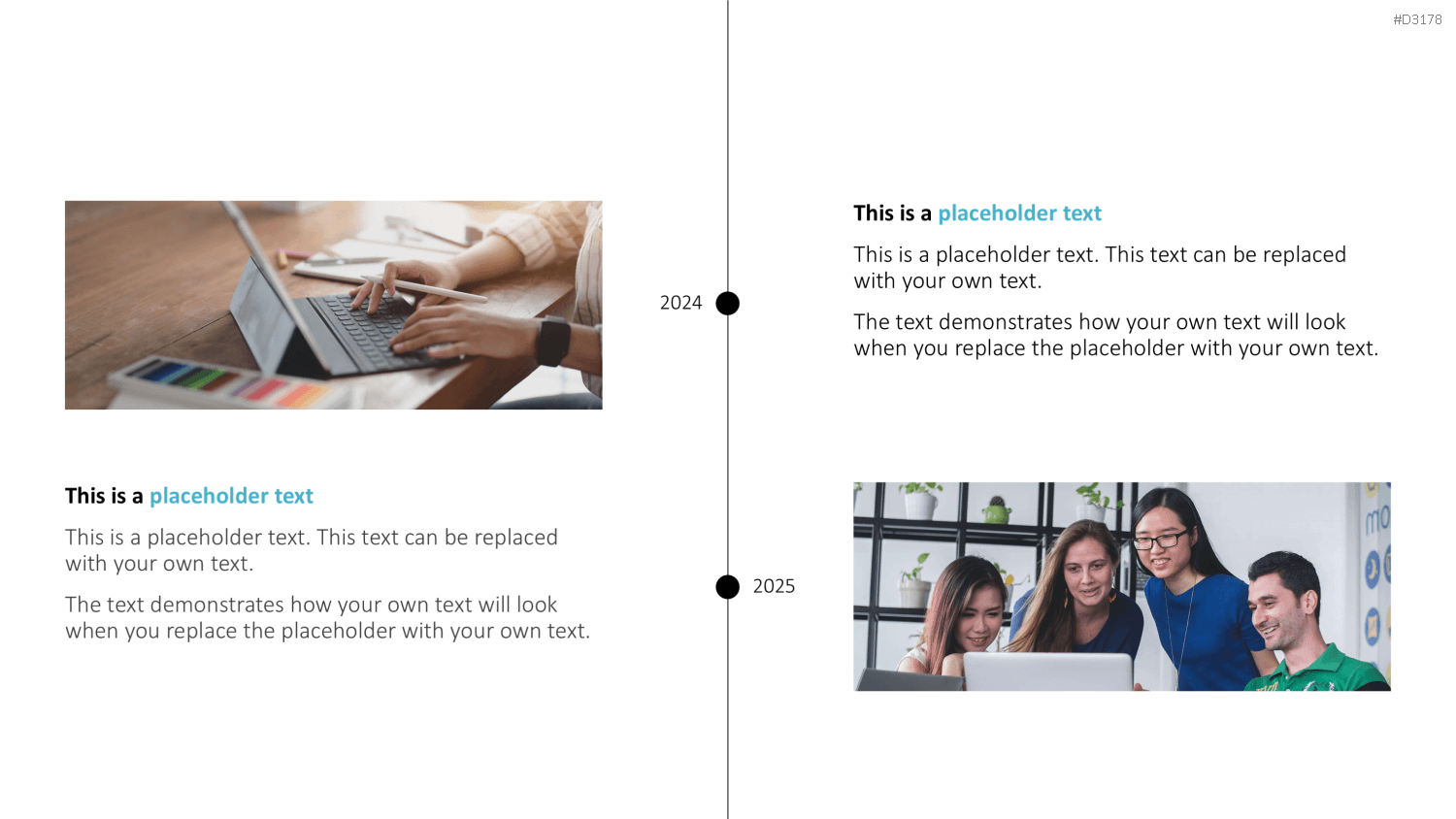Scrolling Timeline PowerPoint-Vorlage
