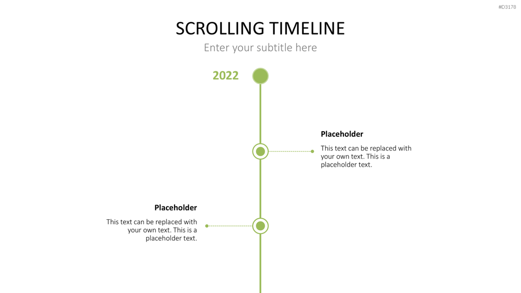 Scrolling Timeline PowerPoint-Vorlage