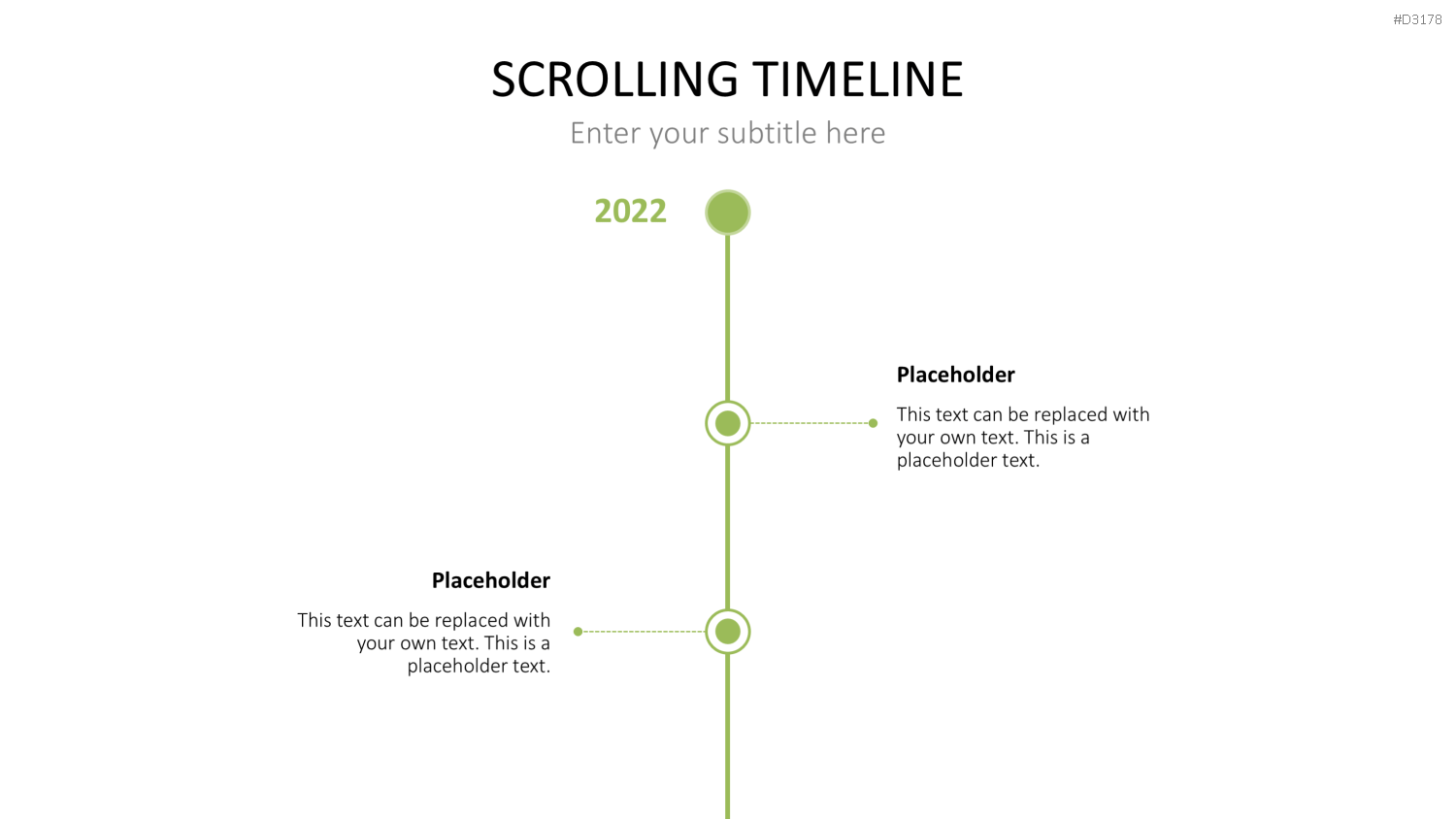 Scrolling Timeline PowerPoint-Vorlage