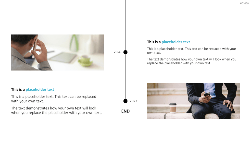 Scrolling Timeline PowerPoint-Vorlage