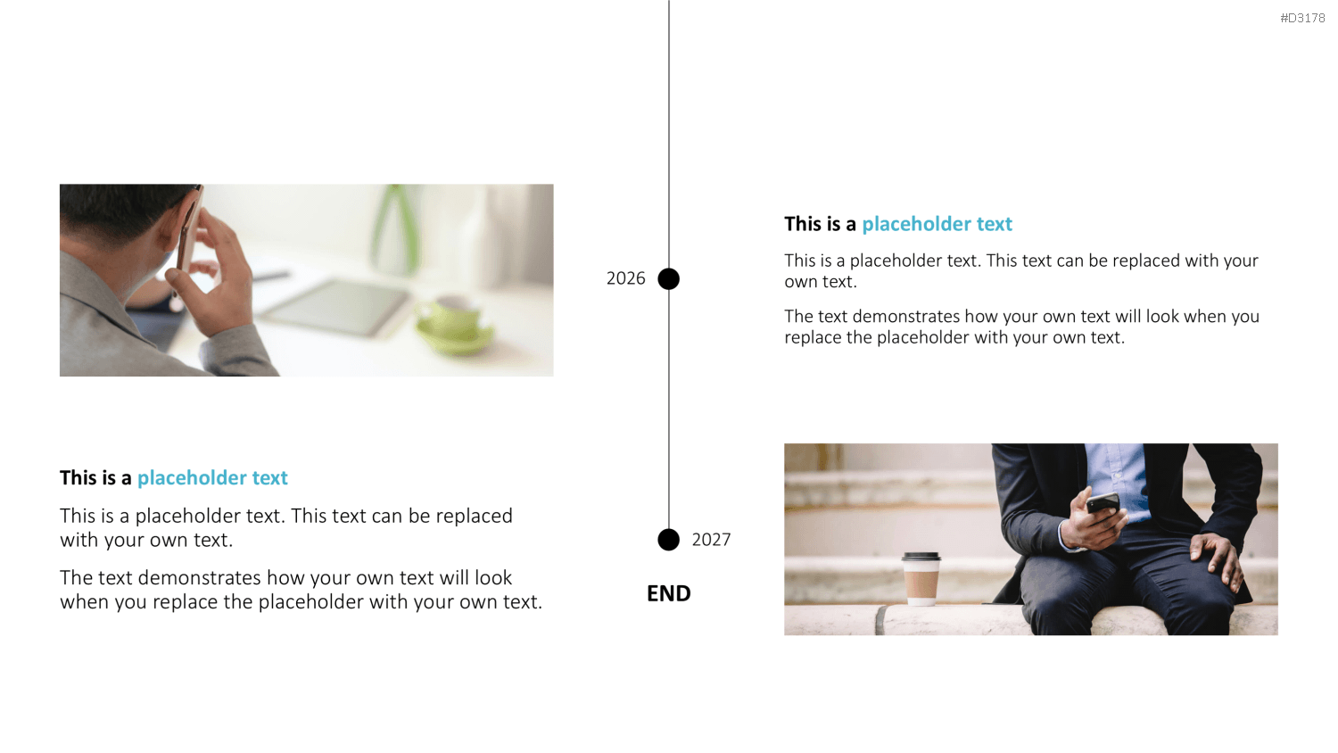 Scrolling Timeline PowerPoint-Vorlage