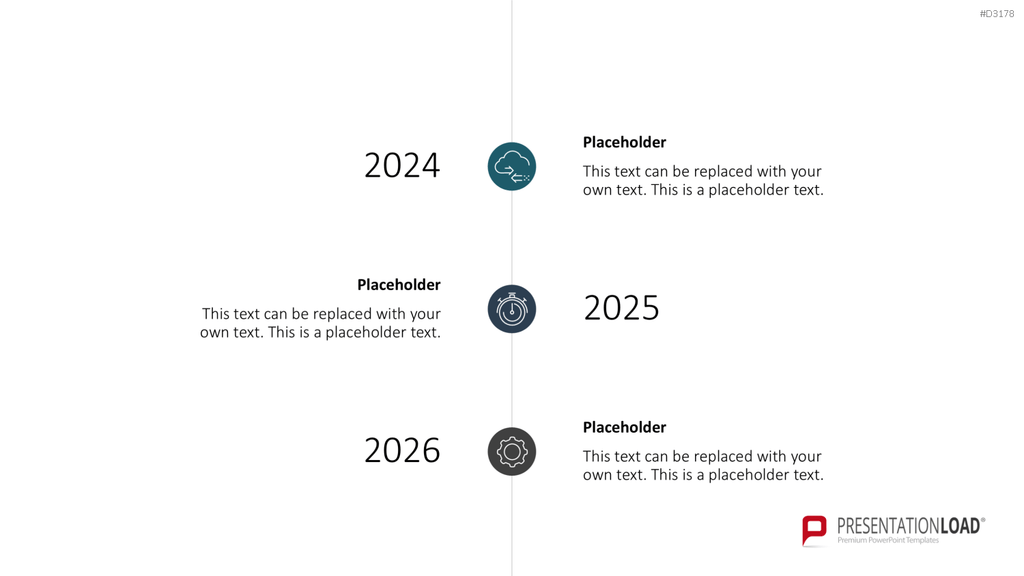 Scrolling Timeline PowerPoint-Vorlage
