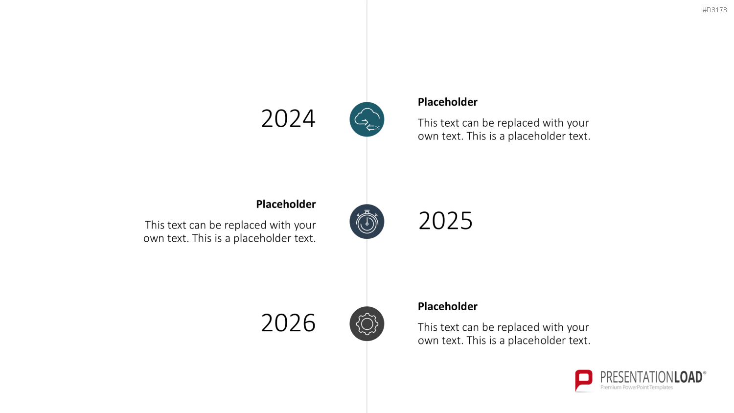 Scrolling Timeline PowerPoint-Vorlage