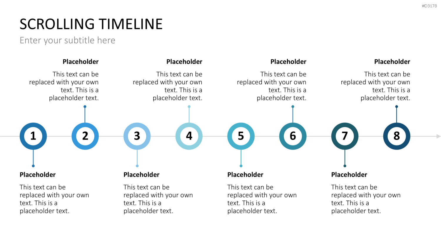 Scrolling Timeline PowerPoint-Vorlage