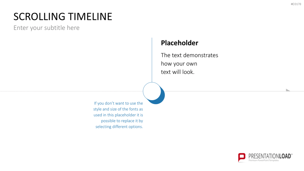 Scrolling Timeline PowerPoint-Vorlage