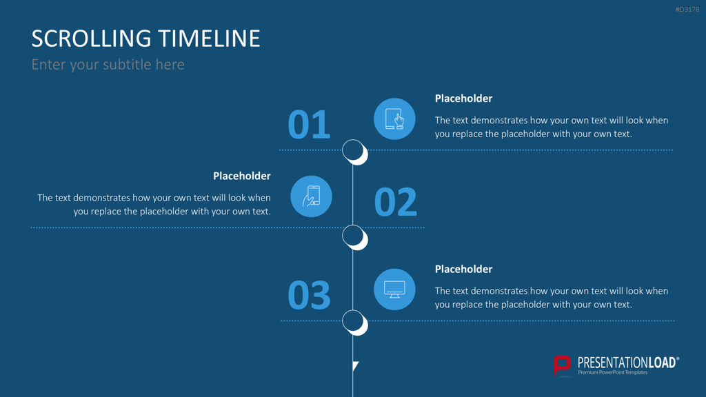 Scrolling Timeline PowerPoint-Vorlage