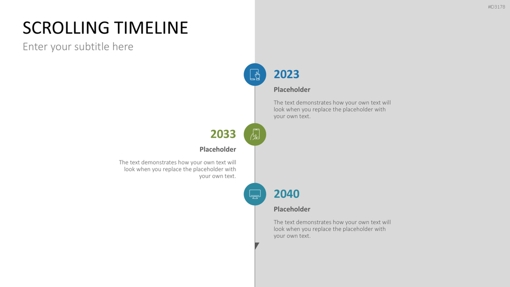 Scrolling Timeline PowerPoint-Vorlage