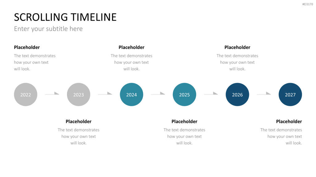 Scrolling Timeline PowerPoint-Vorlage