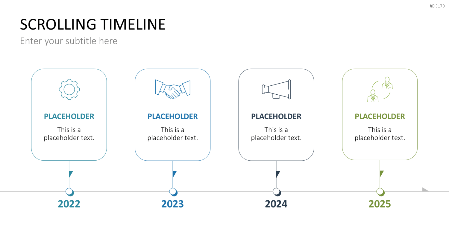 Scrolling Timeline PowerPoint-Vorlage