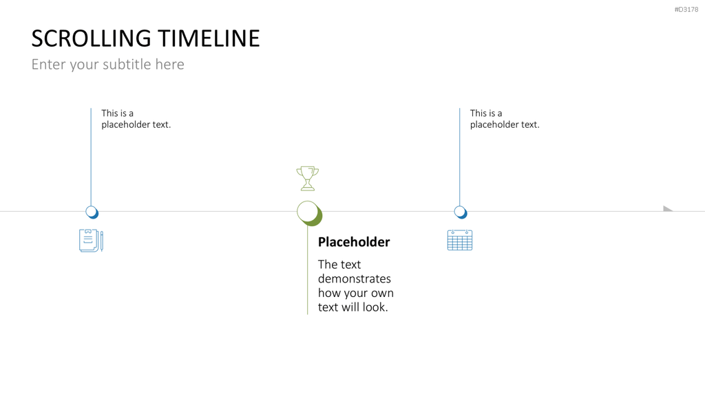 Scrolling Timeline PowerPoint-Vorlage