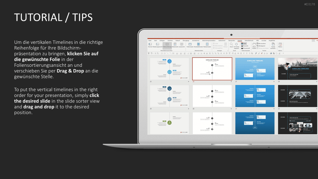 Scrolling Timeline PowerPoint-Vorlage