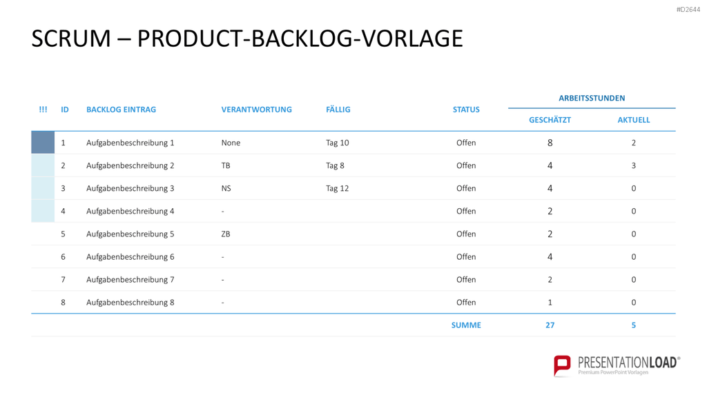 Scrum-Toolbox PowerPoint-Vorlage