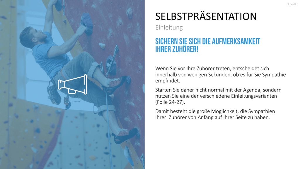 Selbstpräsentation - Bergsteiger PowerPoint-Vorlage