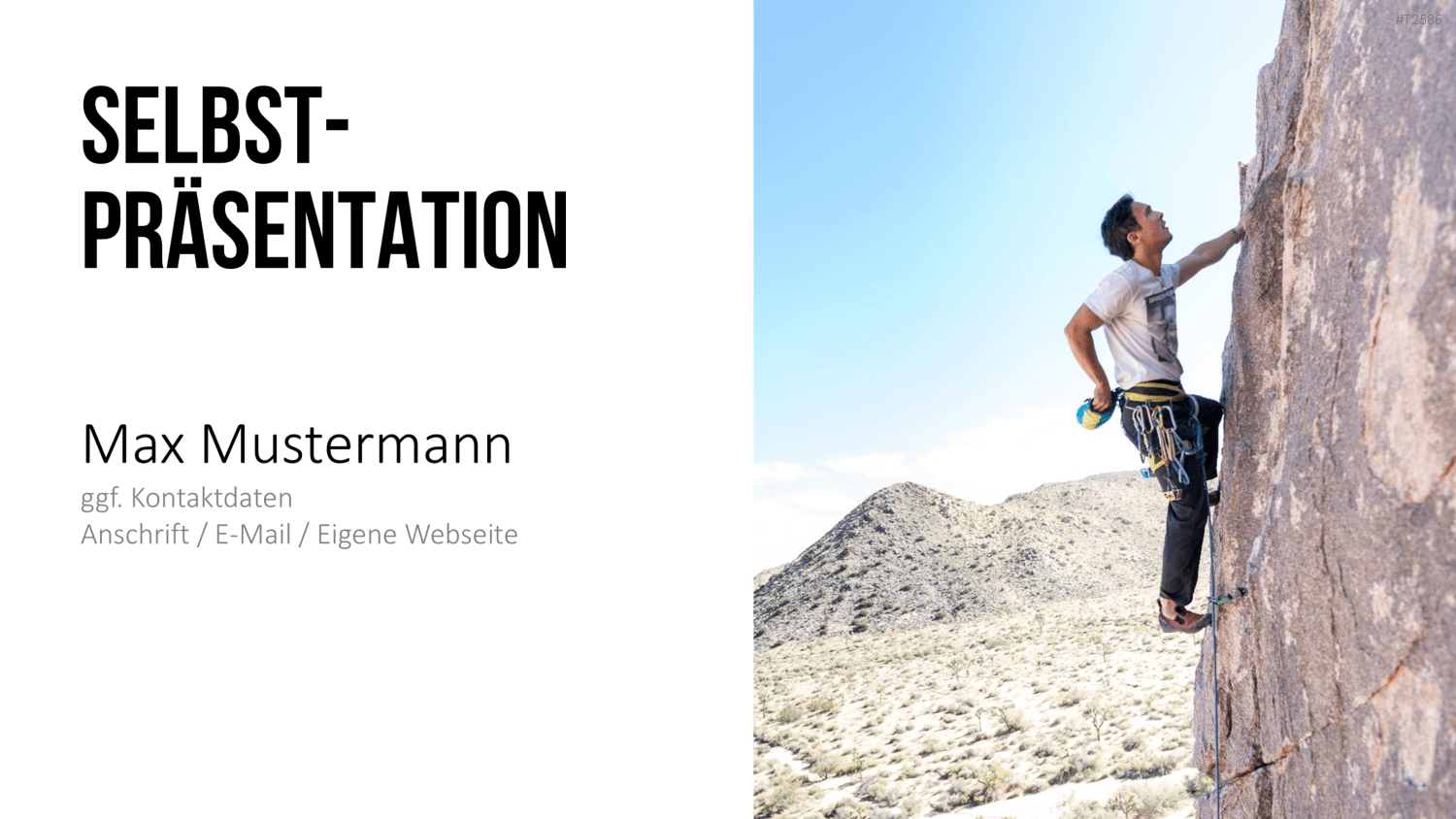 Selbstpräsentation - Bergsteiger PowerPoint-Vorlage