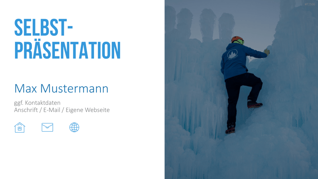 Selbstpräsentation - Bergsteiger PowerPoint-Vorlage