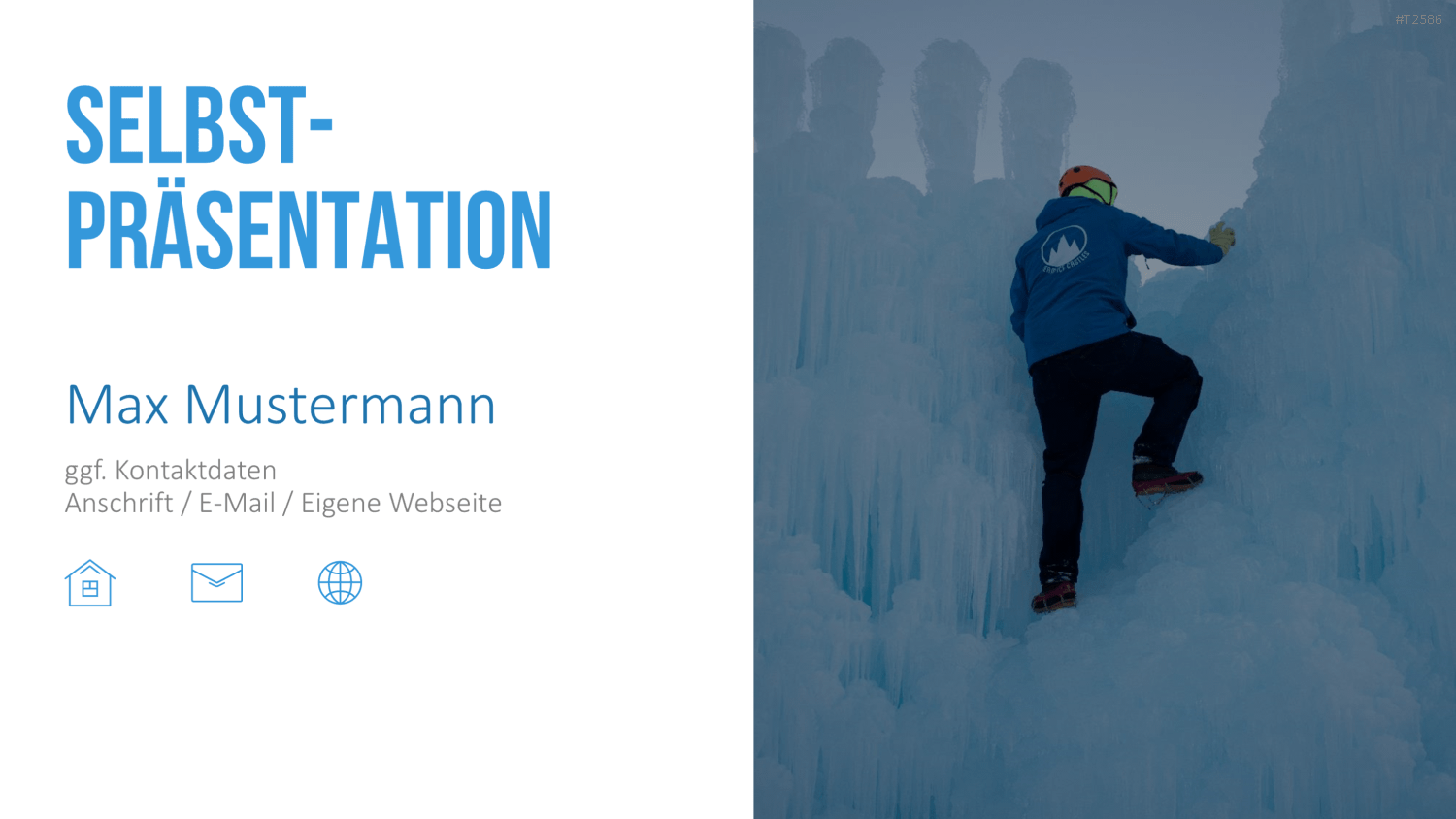 Selbstpräsentation - Bergsteiger PowerPoint-Vorlage