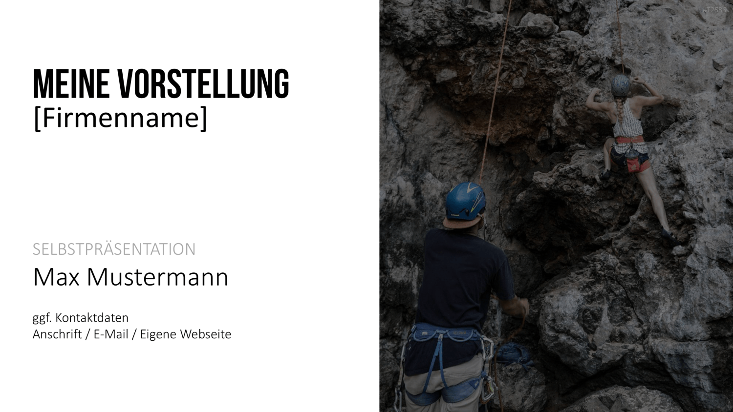 Selbstpräsentation - Bergsteiger PowerPoint-Vorlage