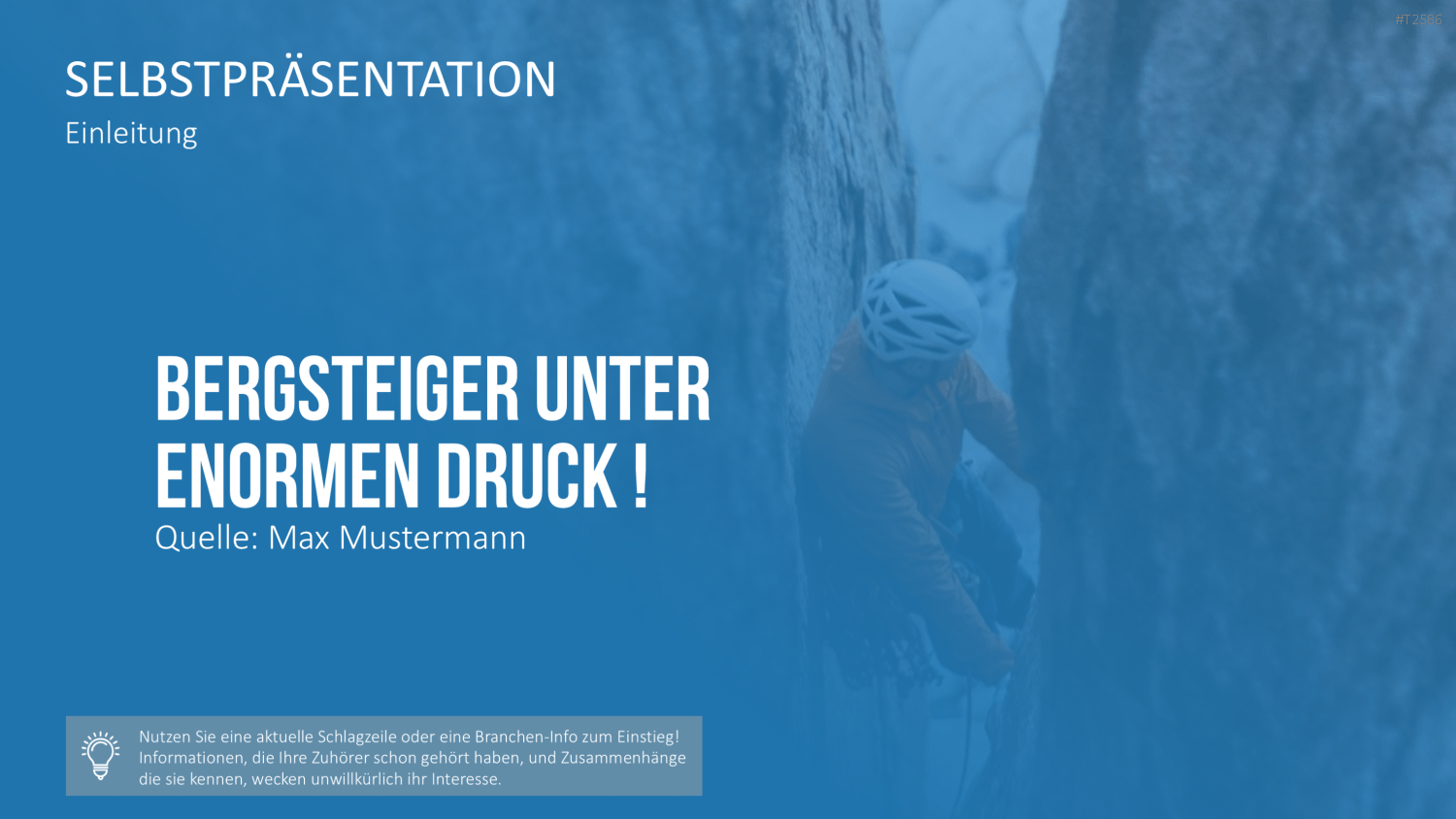 Selbstpräsentation - Bergsteiger PowerPoint-Vorlage