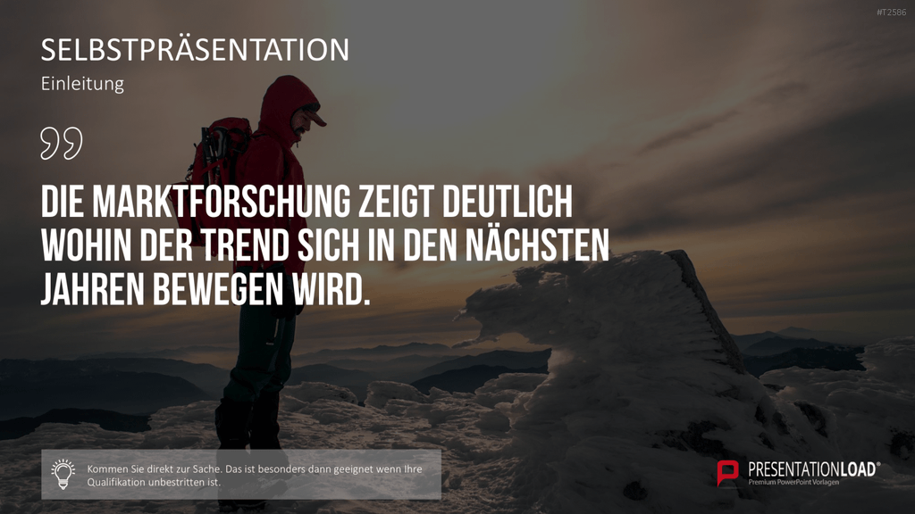 Selbstpräsentation - Bergsteiger PowerPoint-Vorlage