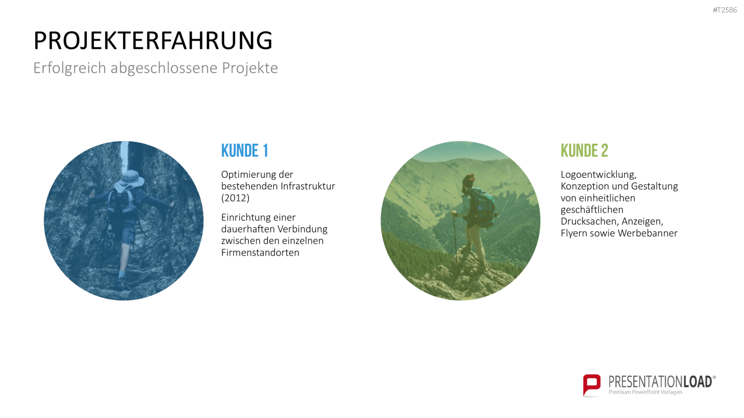 Selbstpräsentation - Bergsteiger PowerPoint-Vorlage