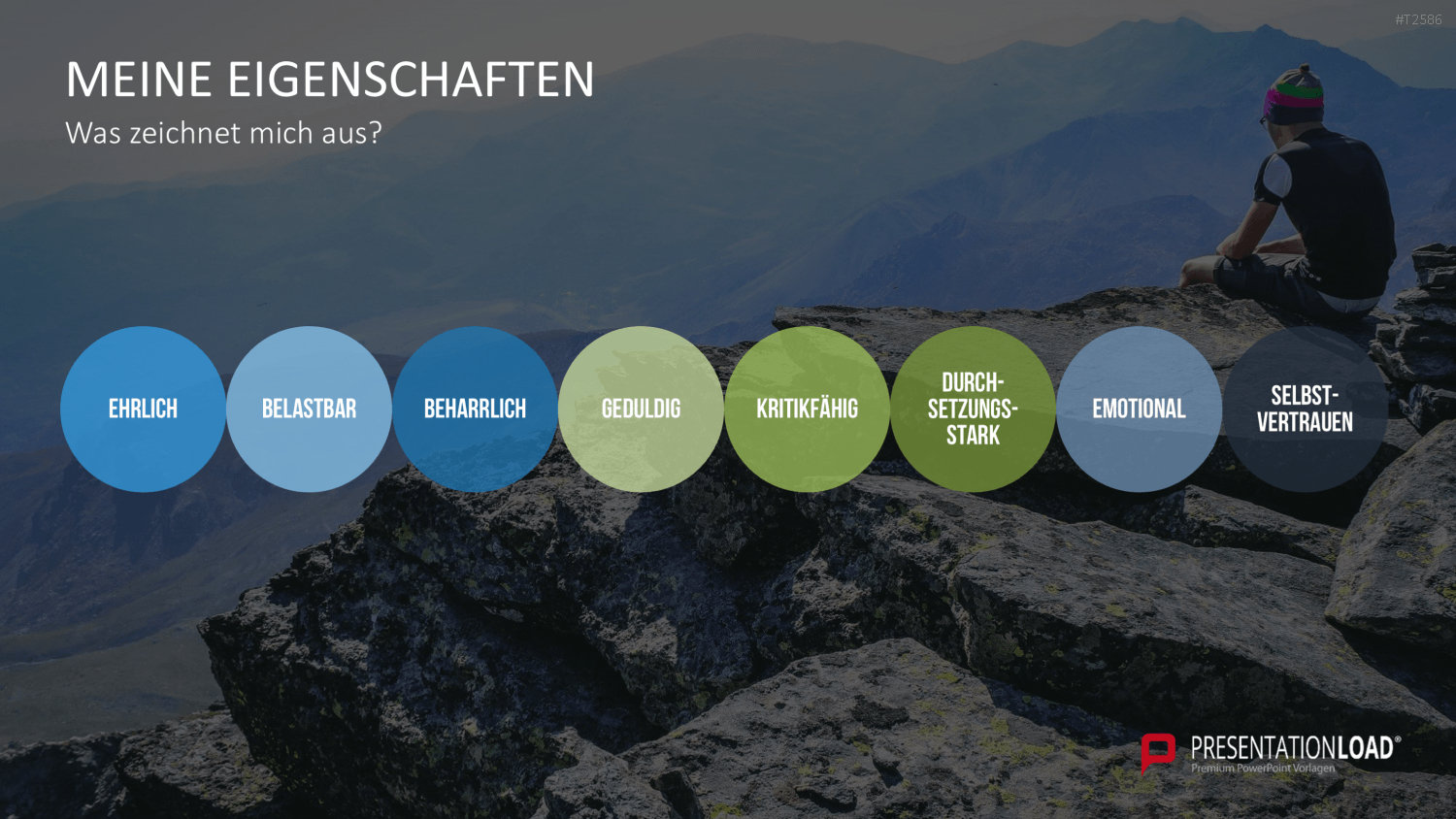 Selbstpräsentation - Bergsteiger PowerPoint-Vorlage