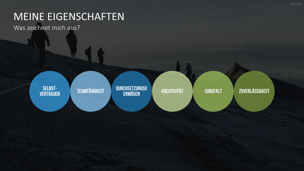 Selbstpräsentation - Bergsteiger PowerPoint-Vorlage