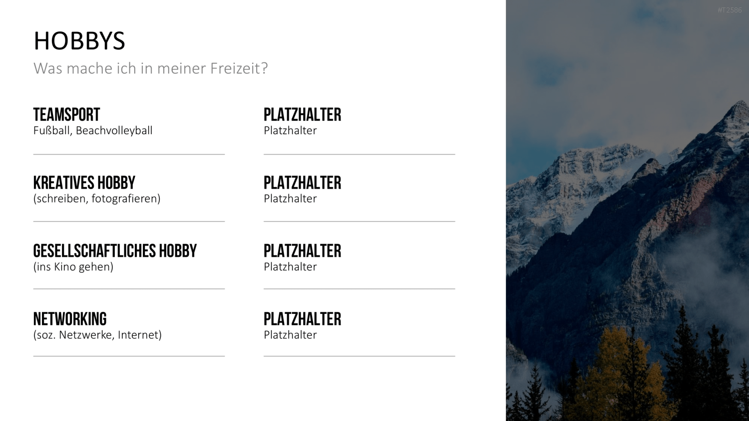 Selbstpräsentation - Bergsteiger PowerPoint-Vorlage