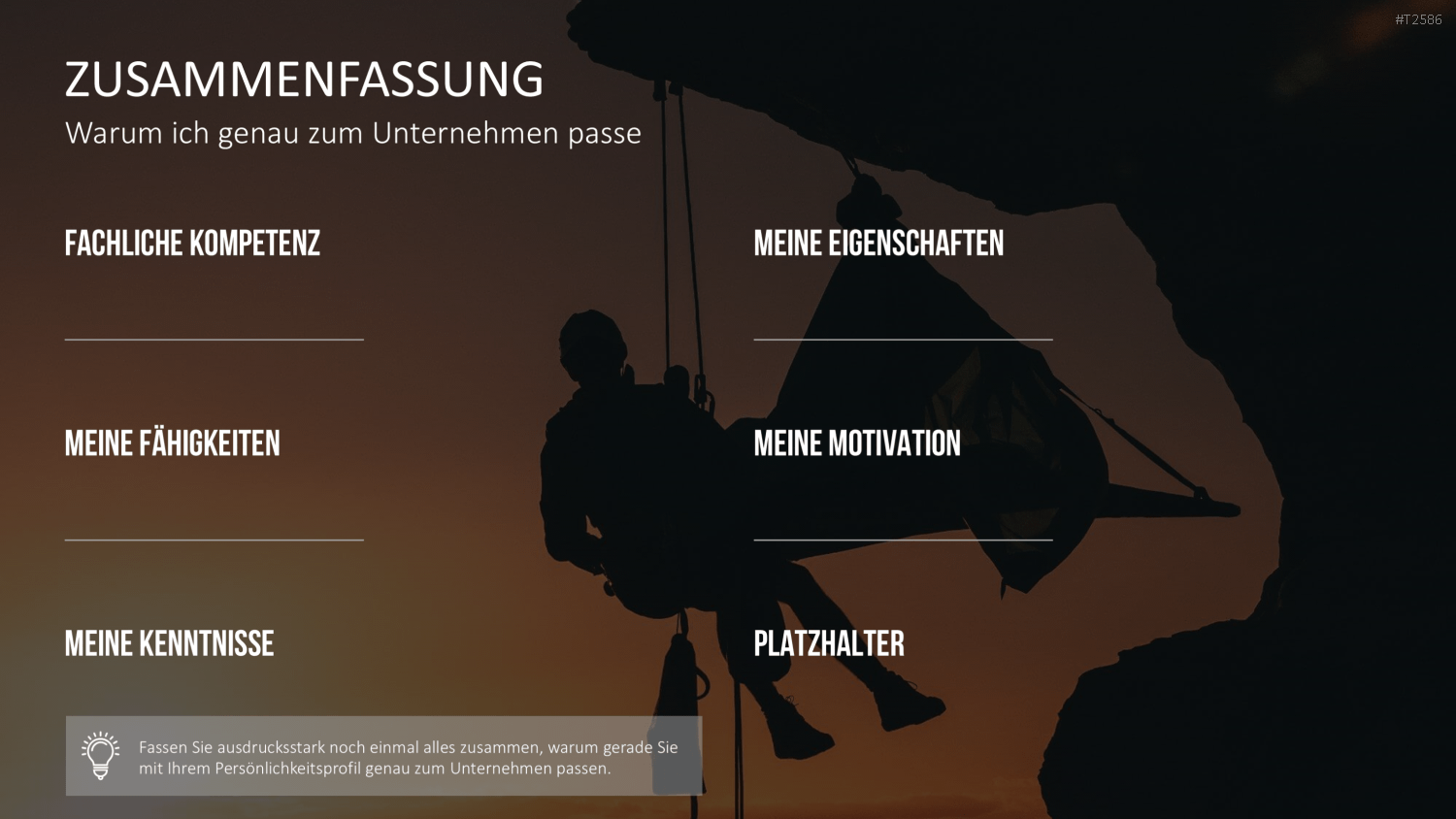Selbstpräsentation - Bergsteiger PowerPoint-Vorlage