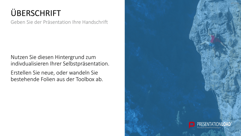 Selbstpräsentation - Bergsteiger PowerPoint-Vorlage