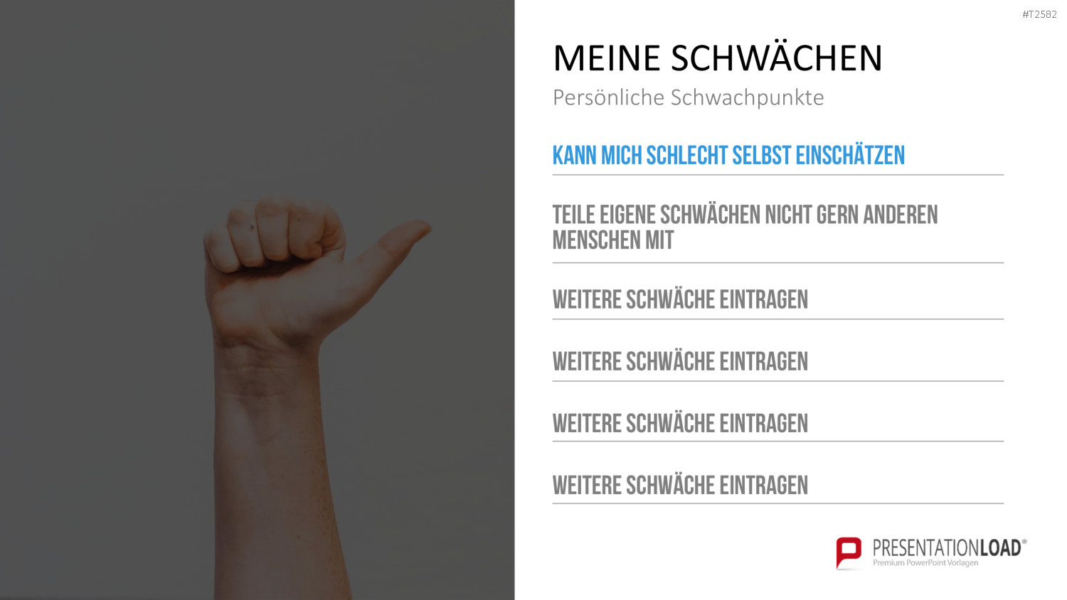Selbstpräsentation - Geschäftsfrau PowerPoint-Vorlage