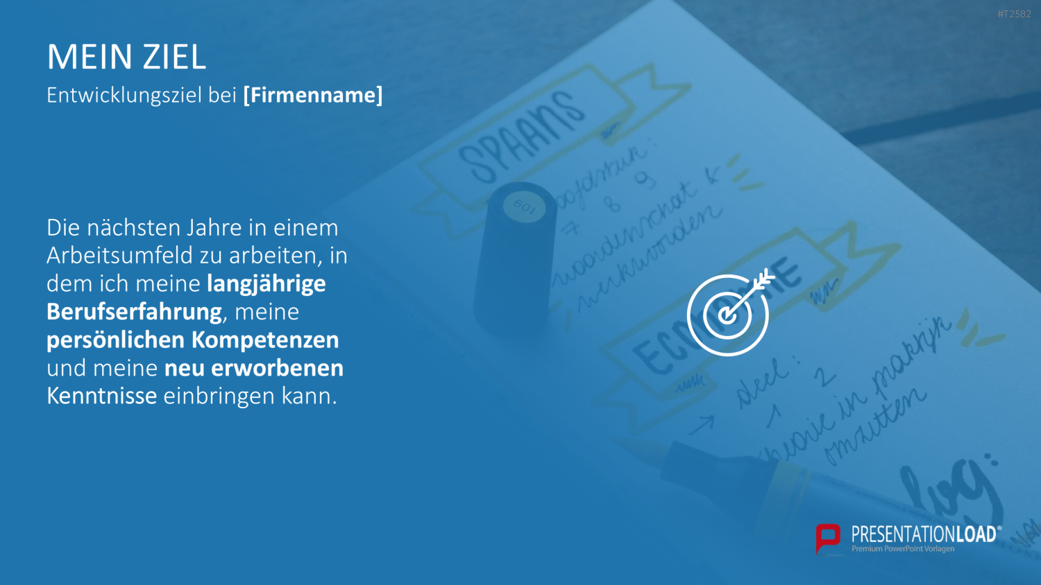 Selbstpräsentation - Geschäftsfrau PowerPoint-Vorlage