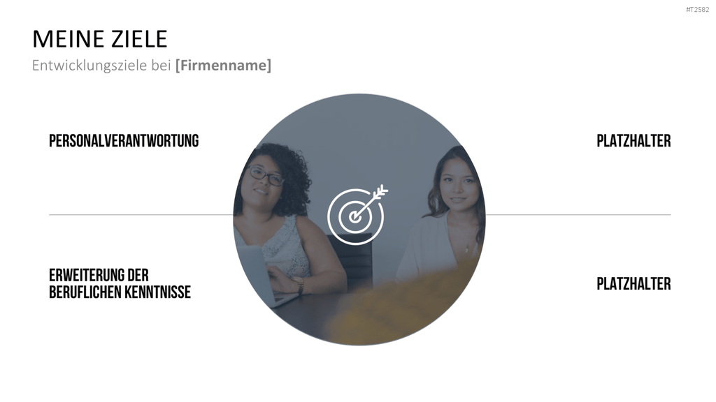 Selbstpräsentation - Geschäftsfrau PowerPoint-Vorlage