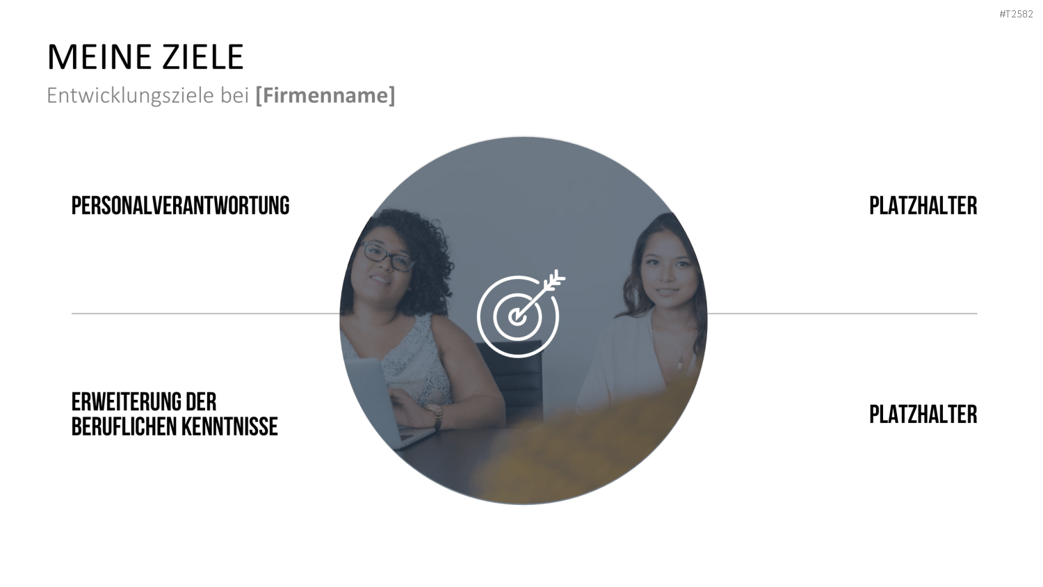 Selbstpräsentation - Geschäftsfrau PowerPoint-Vorlage