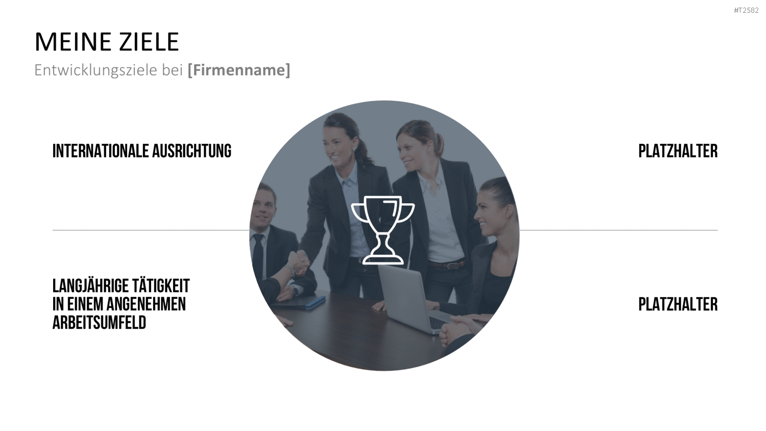 Selbstpräsentation - Geschäftsfrau PowerPoint-Vorlage