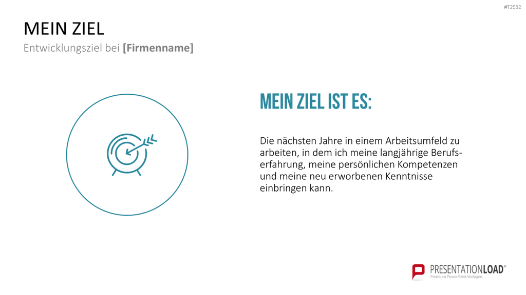 Selbstpräsentation - Geschäftsfrau PowerPoint-Vorlage