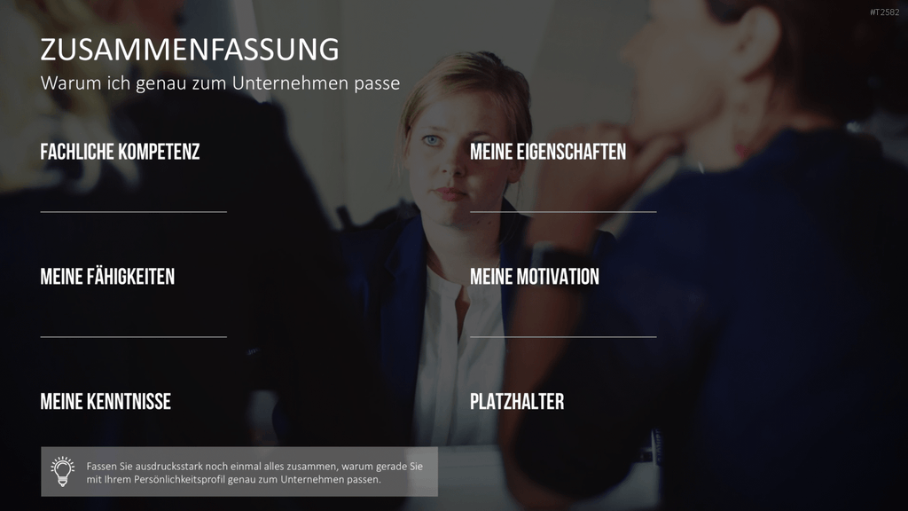 Selbstpräsentation - Geschäftsfrau PowerPoint-Vorlage