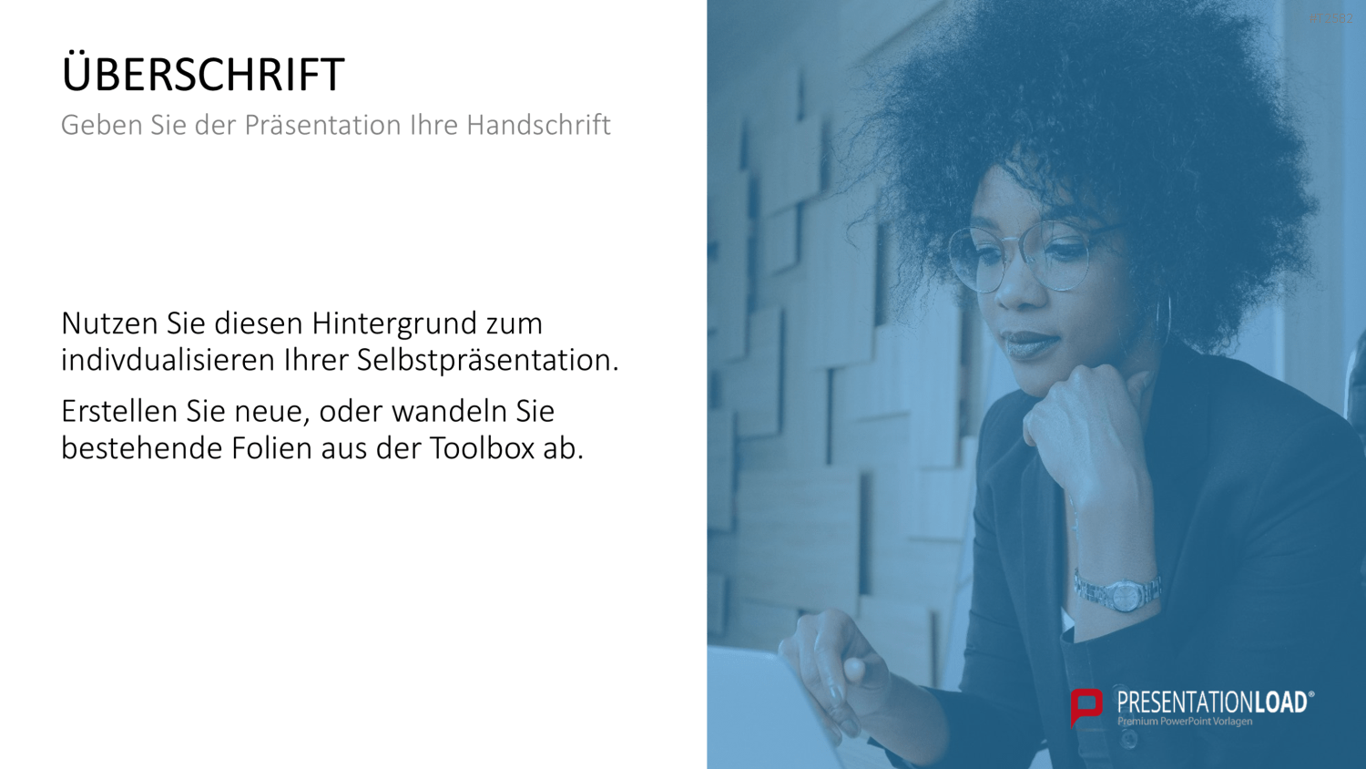 Selbstpräsentation - Geschäftsfrau PowerPoint-Vorlage