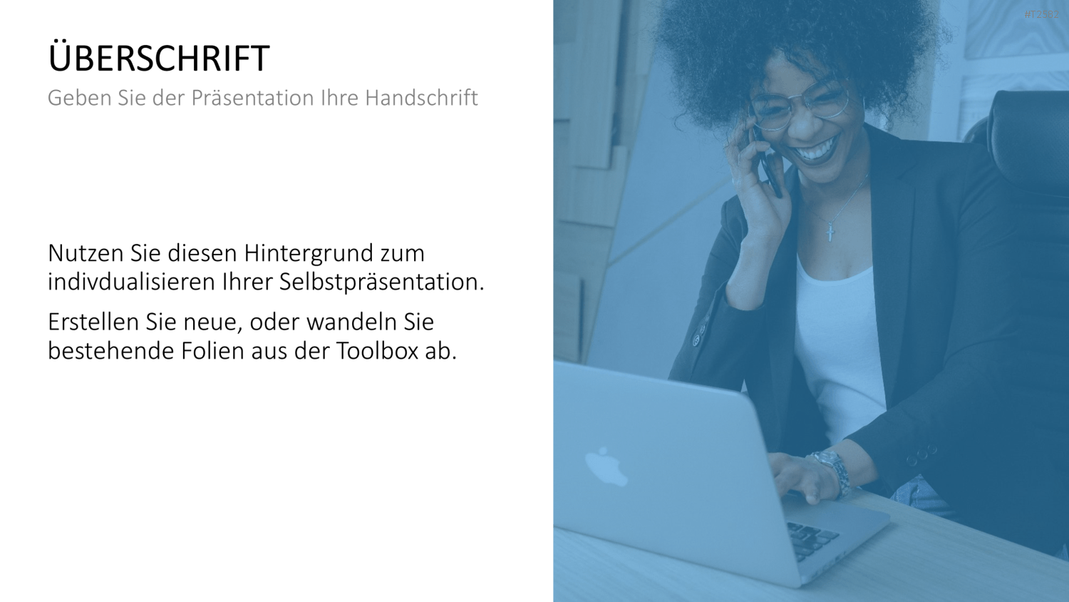 Selbstpräsentation - Geschäftsfrau PowerPoint-Vorlage
