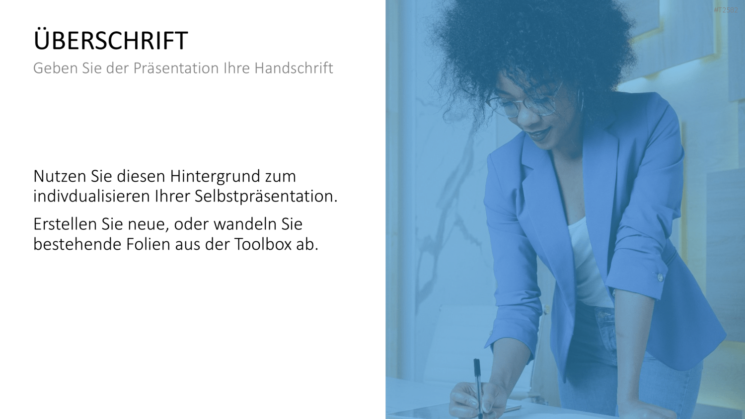 Selbstpräsentation - Geschäftsfrau PowerPoint-Vorlage
