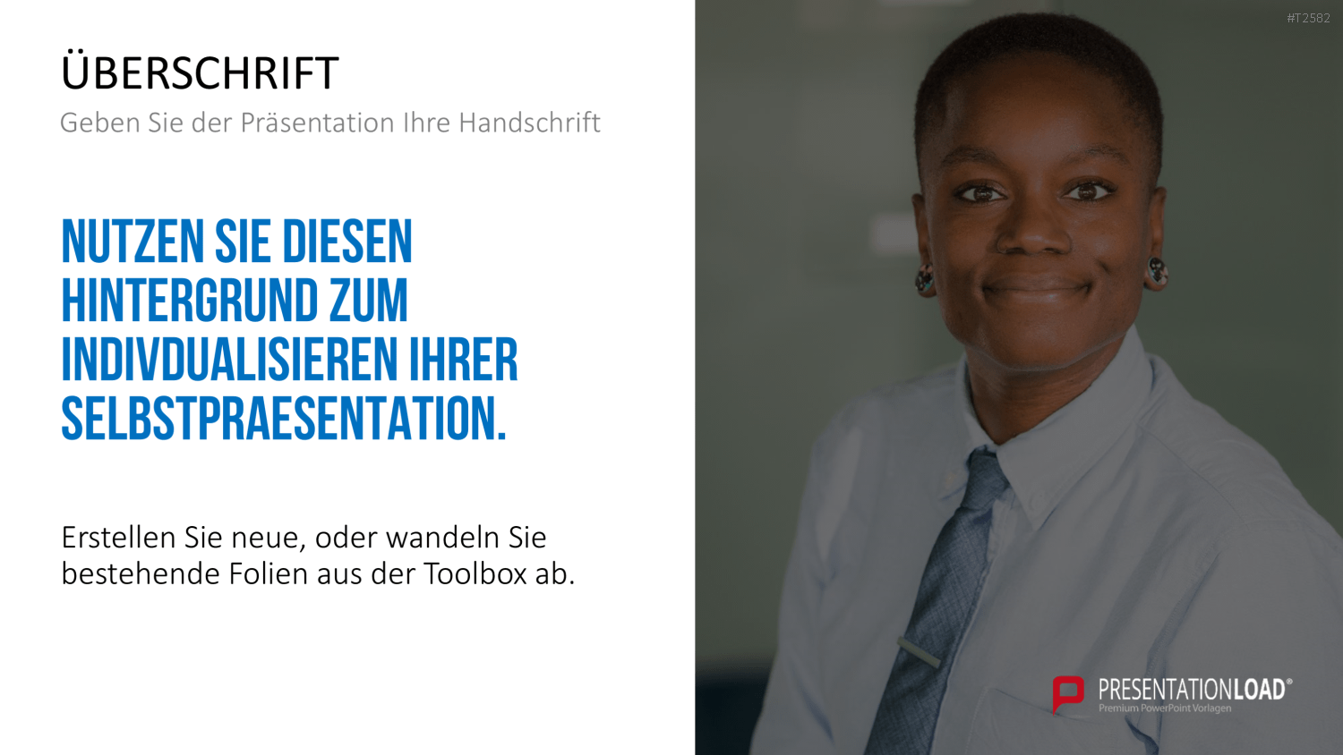 Selbstpräsentation - Geschäftsfrau PowerPoint-Vorlage