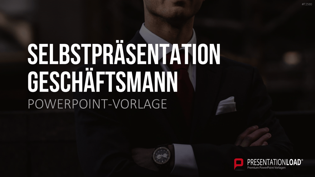 Selbstpräsentation - Geschäftsmann PowerPoint-Vorlage
